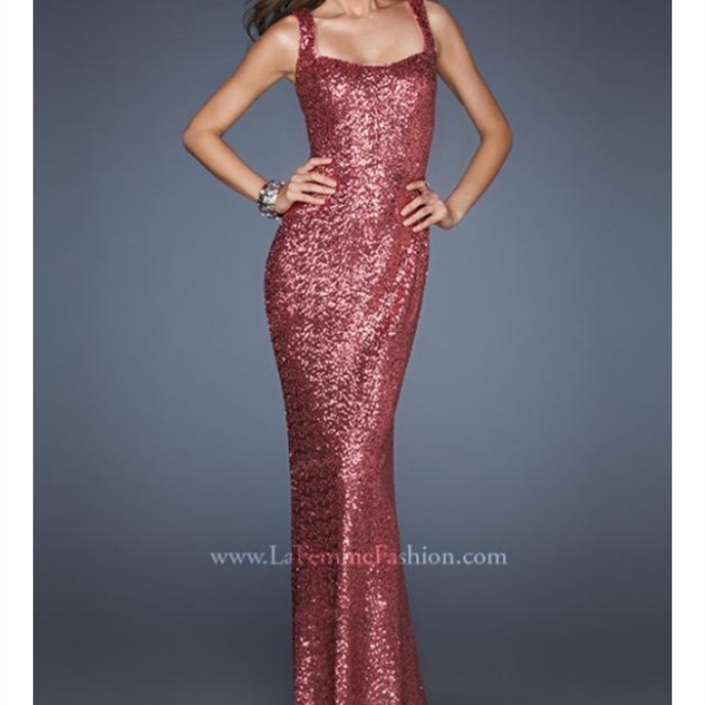 La Femme Long Sequin Gown Size 4